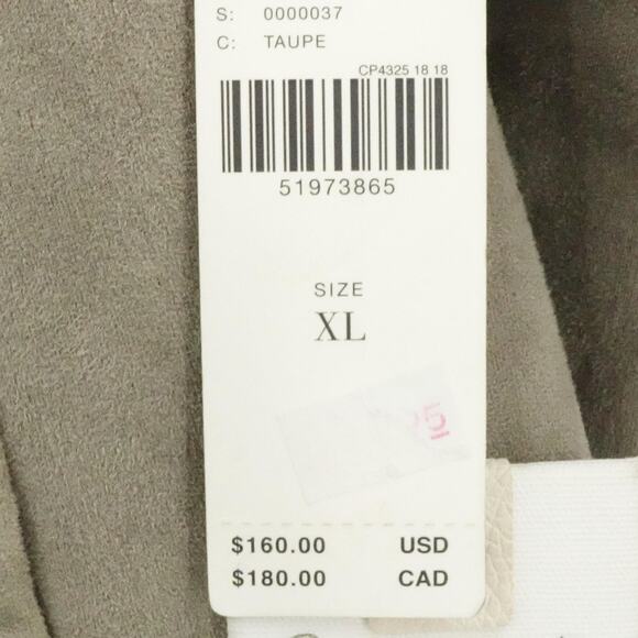 Marrakech Jacket Womens XL Taupe Moto Utility Style Full Zip Stretch Pockets New - Picture 15 of 16